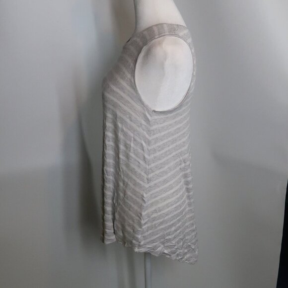 Merona Women's Gray White Striped Tank Size XS - Picture 4 of 6